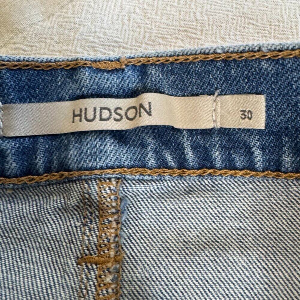Hudson Reconstructed Denim Midi Skirt | Cotton Blend | Size 30 - Picture 7 of 11